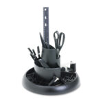 RUBBERMAID - ORGANIZER,DESK,ROT,W/ACC,BLK