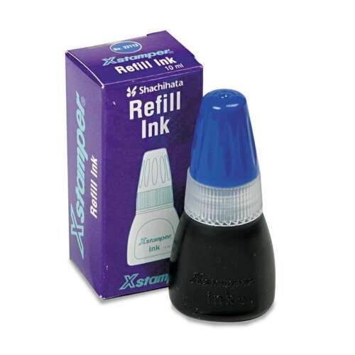 X-STAMPER - INK REFILL,STAMP,BOTTLE,10ML,BLUE