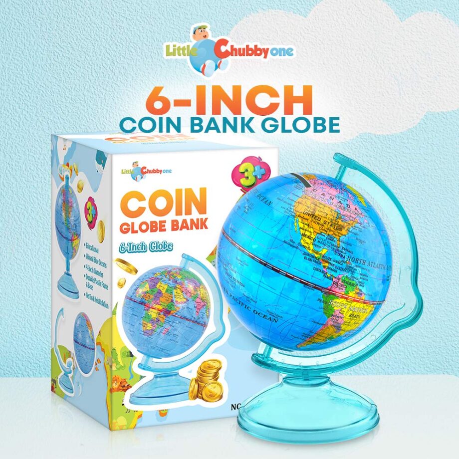 LITTLE CHUBBY ONE - 6 INCH COIN BANK GLOBE