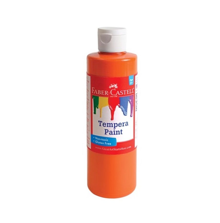 FABER CASTELL - ORANGE TEMPERA PAINT 8 OZ