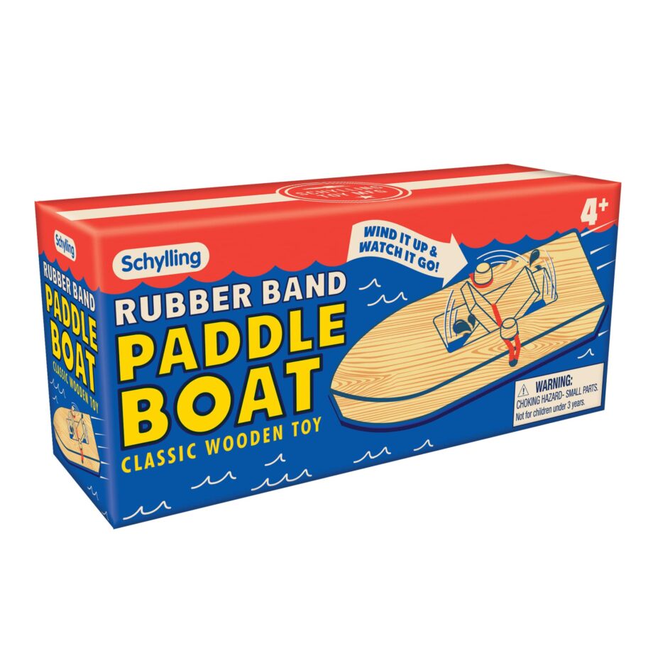 RUBBER BAND WOODEN PADDLE BOAT
