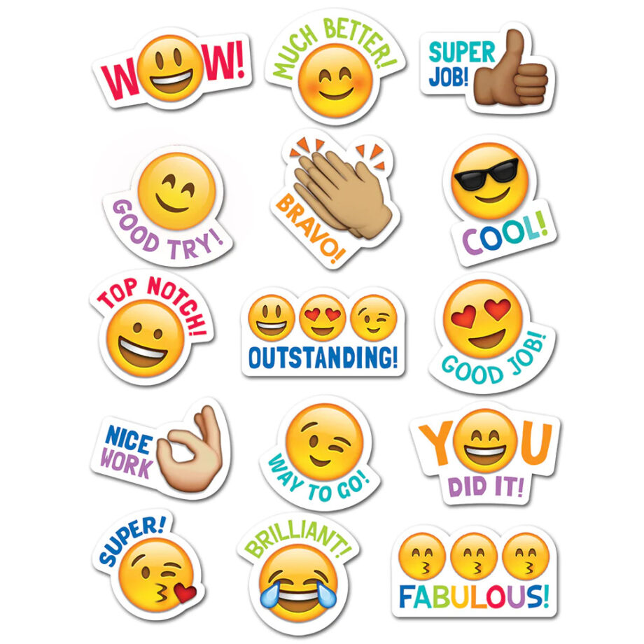 CREATIVE TEACHING PRESS - EMOJI FUN REWARD STICKERS 75 PER PACK