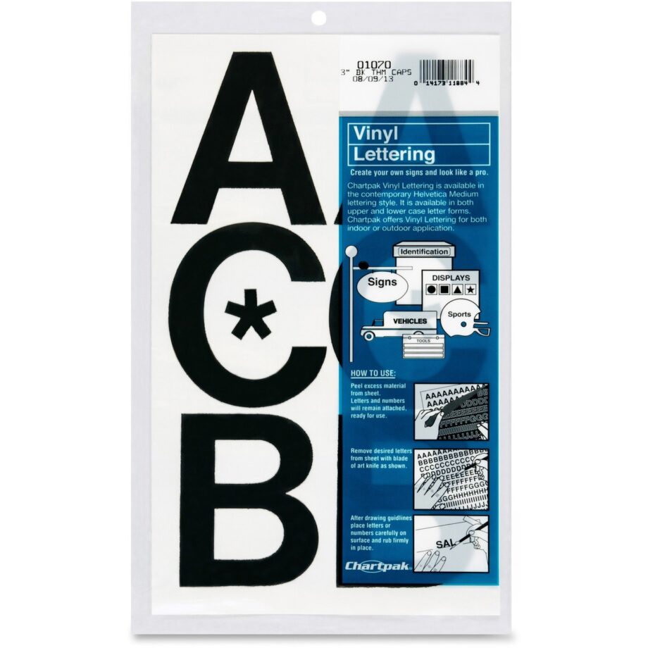 CHALLENGE - VINYL LETTERS, 3", BLACK