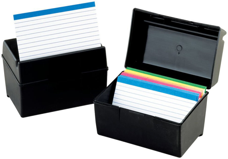 BOX,CARD,INDX,3X5,PLAS,BLK