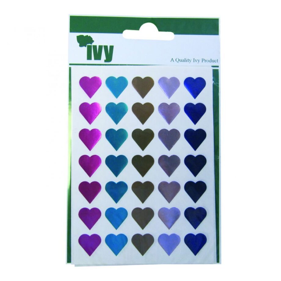 IVY STATIONERY - HEARTS LABELS, PACK OF 70