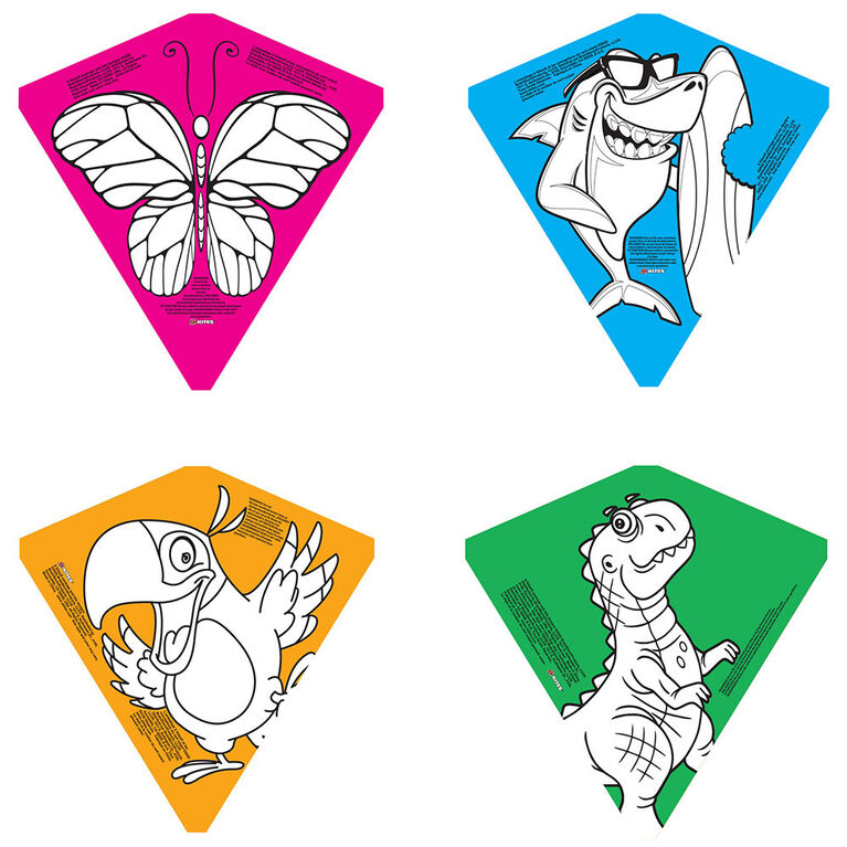 KITES COLOR ME KITE 15" ASSORTED The Stationery Store