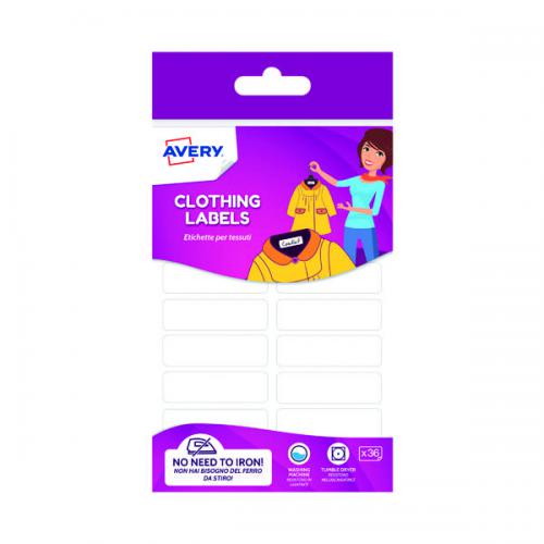 AVERY - CLOTHES NAME LABEL - 36PK