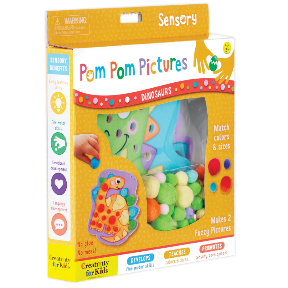 CREATIVITY FOR KIDS - POM POM PICTURES, DINOSAURS