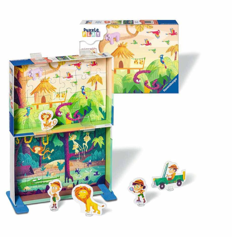 RAVENSBURGER - PUZZLE & PLAY JUNGLE EXPLORATION (2X24 PC)