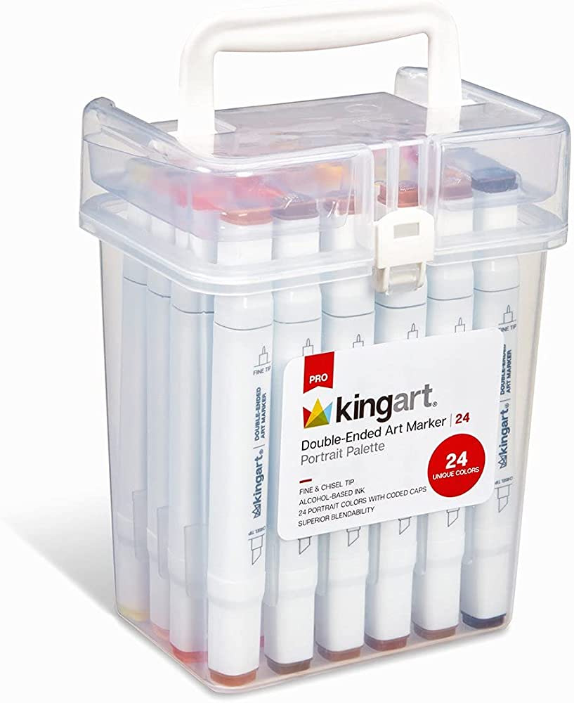 KING ART DOUBLE ENDED ART MARKERS 24 BRIGHT COLORS The Stationery Store & Authorized FedEx