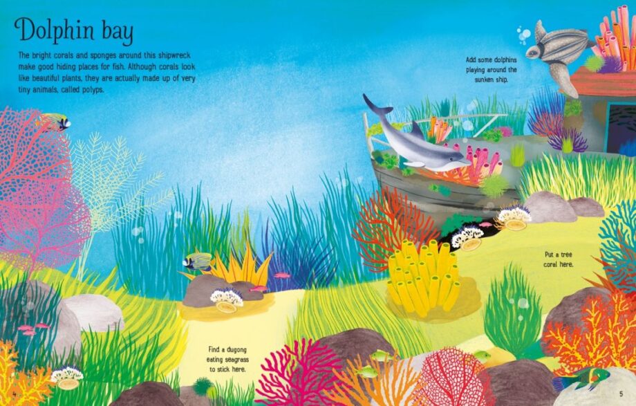 USBORNE - FIRST STICKER BOOK, CORAL REEF