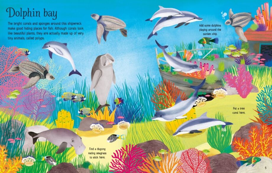 USBORNE - FIRST STICKER BOOK, CORAL REEF