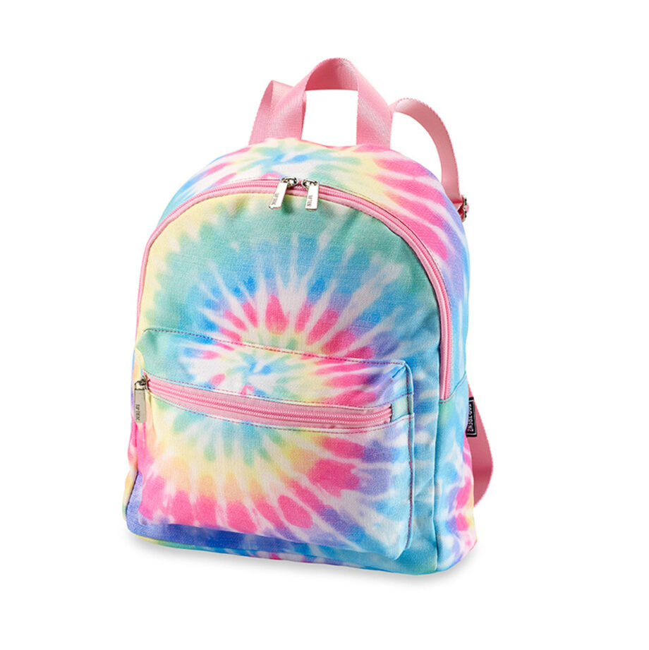 TOP TRENZ - PASTEL DELIGHT TIE-DYE CANVAS MINI BACKPACK