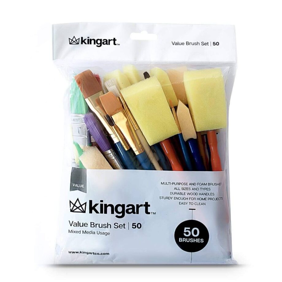 KING ART - VALUE BRUSH SET - 50 PACK