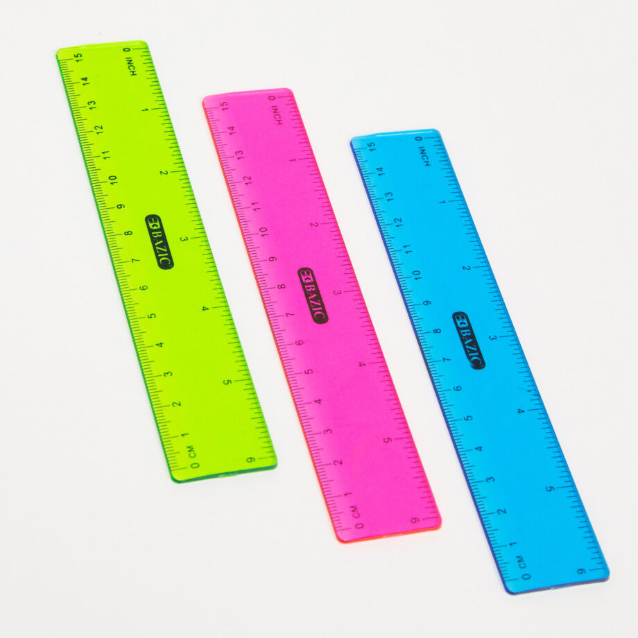 BAZIC - COLORFUL RULER, 6"
