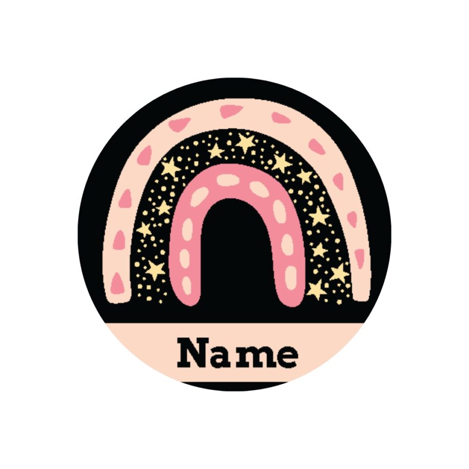 BACK TO SCHOOL LABELS - SPACE RAINBOW