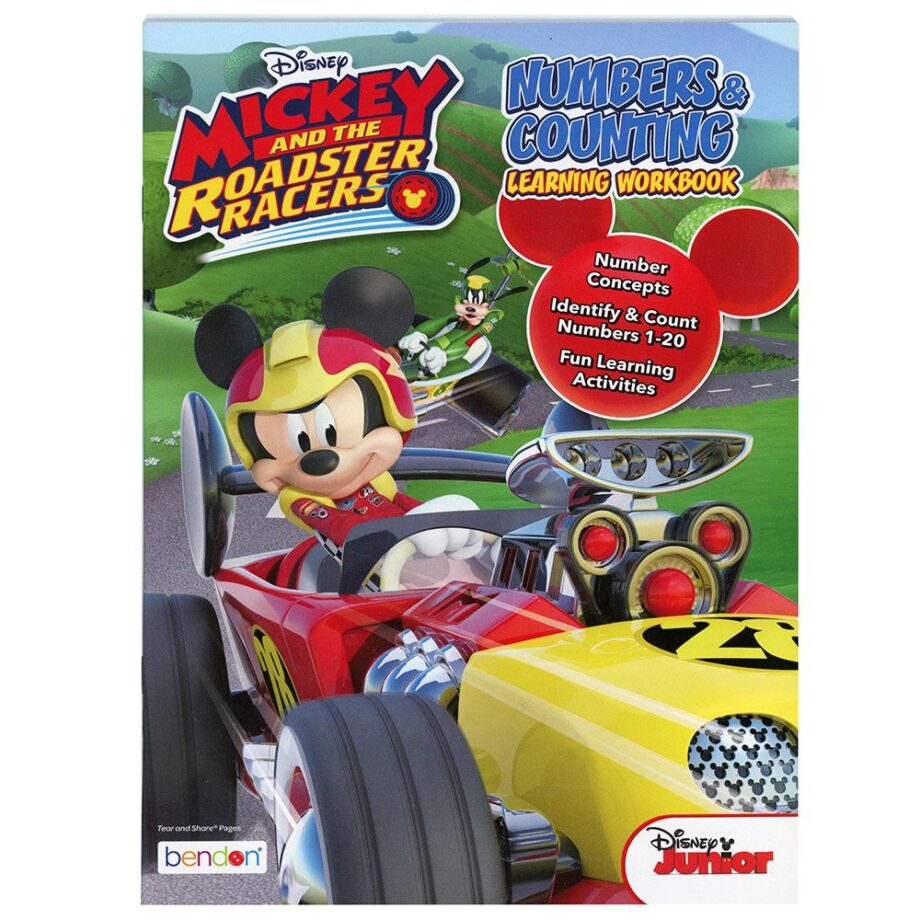 BENDON - MICKEY ROADSTER WORKBOOK NUMBERS AND COUNTING 32PGS