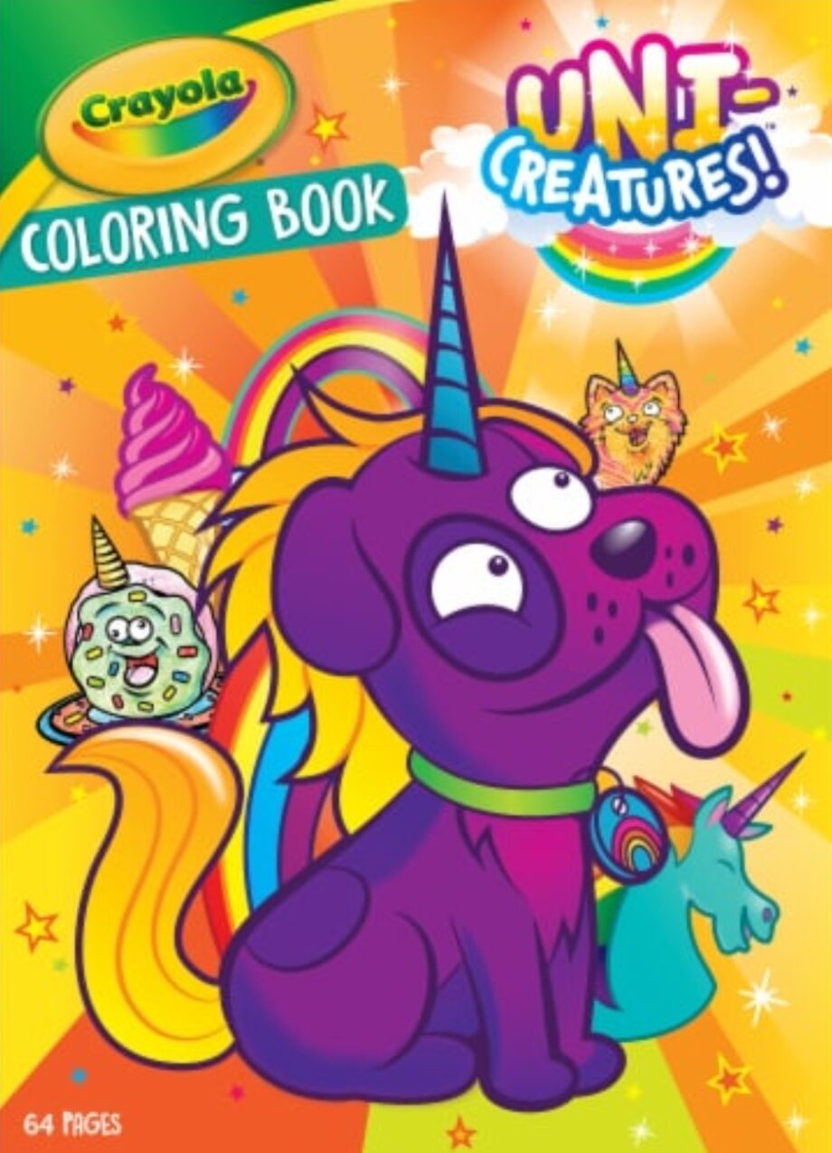 CRAYOLA - COLORING BOOK, UNI CREATURES, 64PG