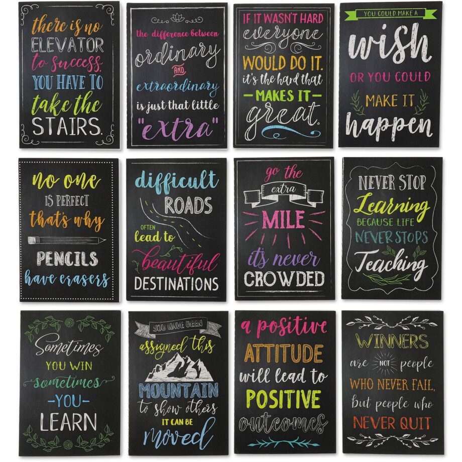 Small Inspirational Notebooks with Quotes, Motivational Pocket Journal Notepads for Kids, School