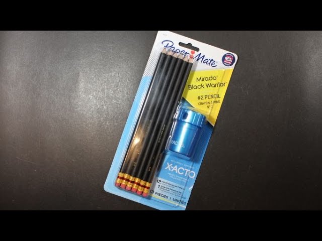 PAPERMATE  - MIRADO BLACK WARRIOR PENCILS - 12 PACK WITH A SHARPENER