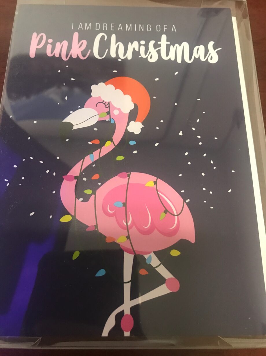 BERMUDA PRESS - CHRISTMAS CARDS - PINK FLAMINGO 12PK
