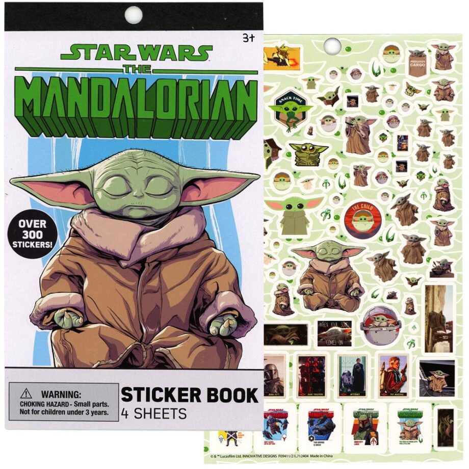 MARVEL - STAR WARS "THE CHILD" 4 SHEET STICKER PAD 200+ STICKERS