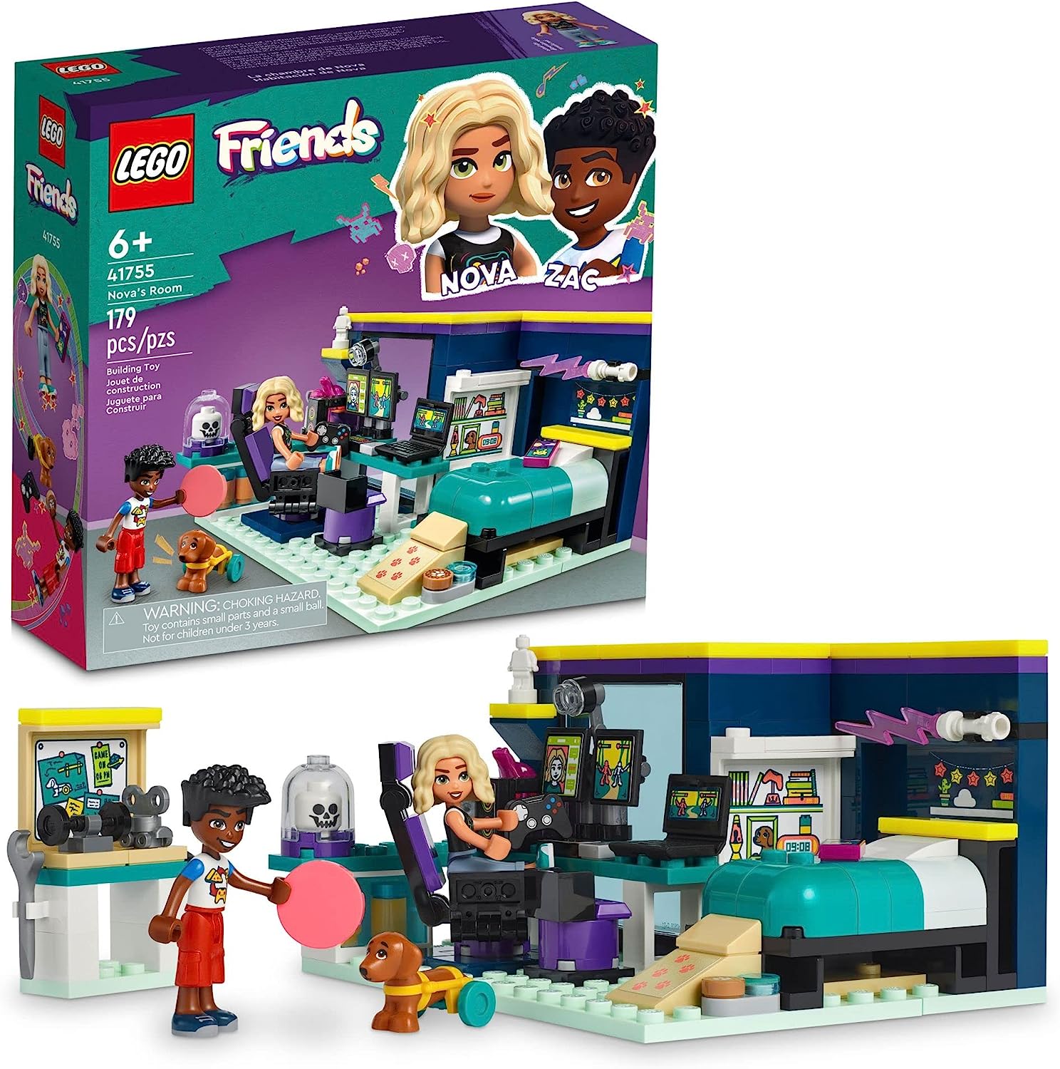 LEGO FRIENDS NOVA S ROOM GAMING THEMED BEDROOM PLAYSET 41755
