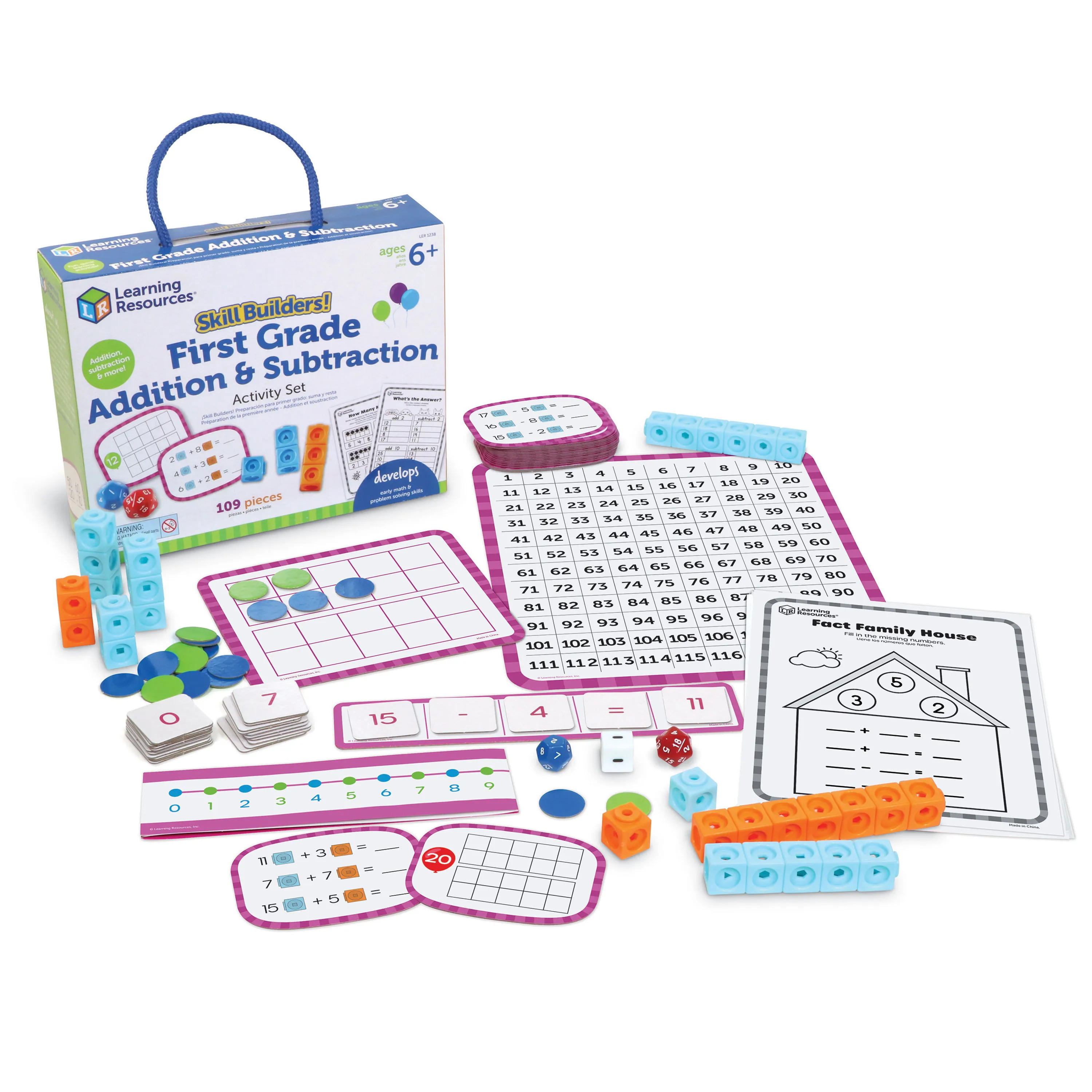 LEARNING RESOURCES - SKILL BUILDERS! FIRST GRADE ADDITION & SUBTRACTION ACTIVITY SET