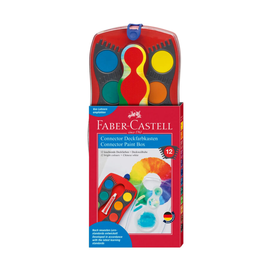FABER CASTELL -  CONNECTOR PAINT BOX - 12 COLORS