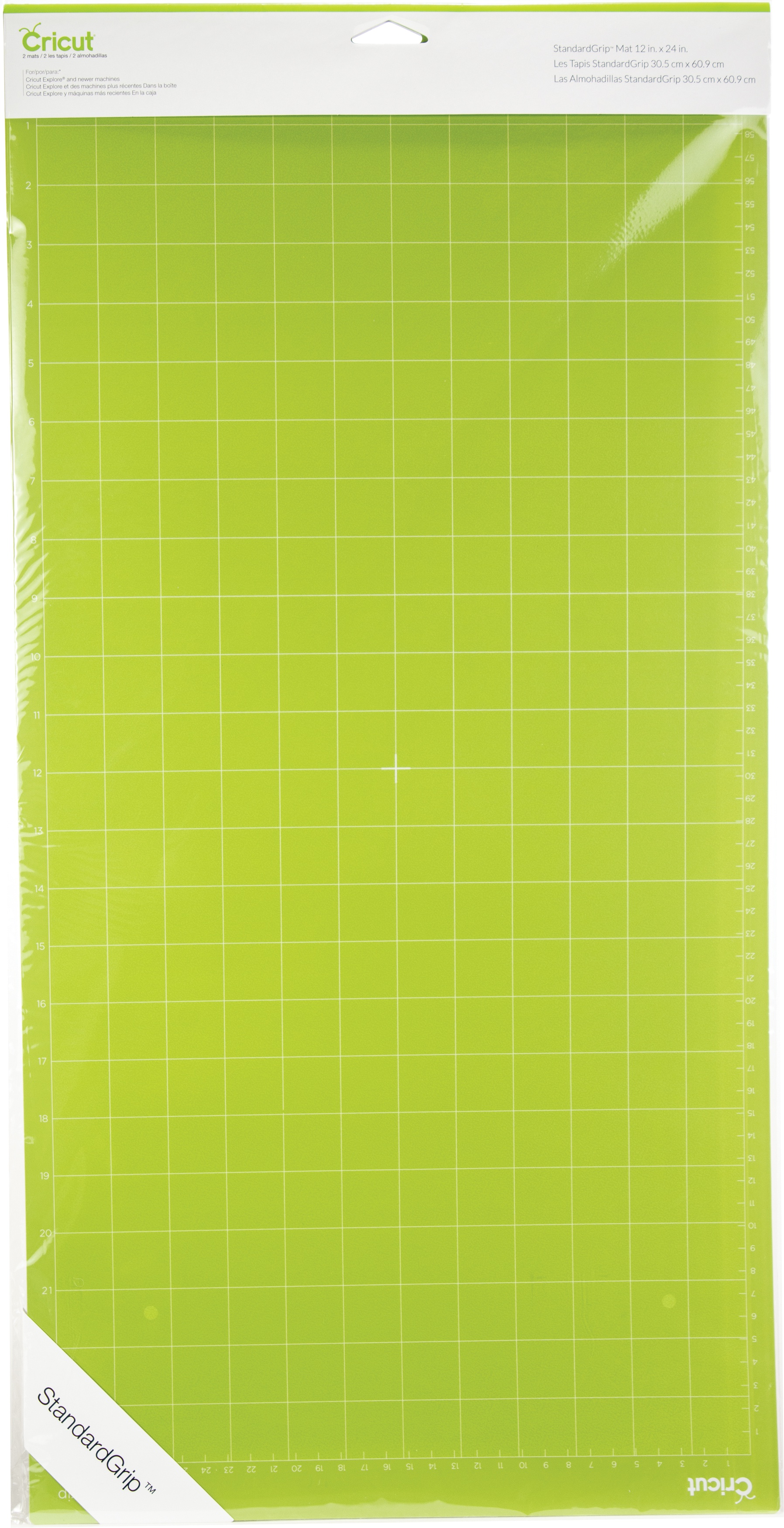 Cricut StandardGrip Cutting Mats 12x12 Inches - 2 Pack, Reusable For Vinyl, Cardstock, Iron-On, Compatible With Explore & Maker