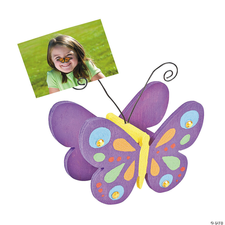ORIENTAL TRADING - DIY UNFINISHED WOOD BUTTERFLY PHOTO HOLDER (EACH)