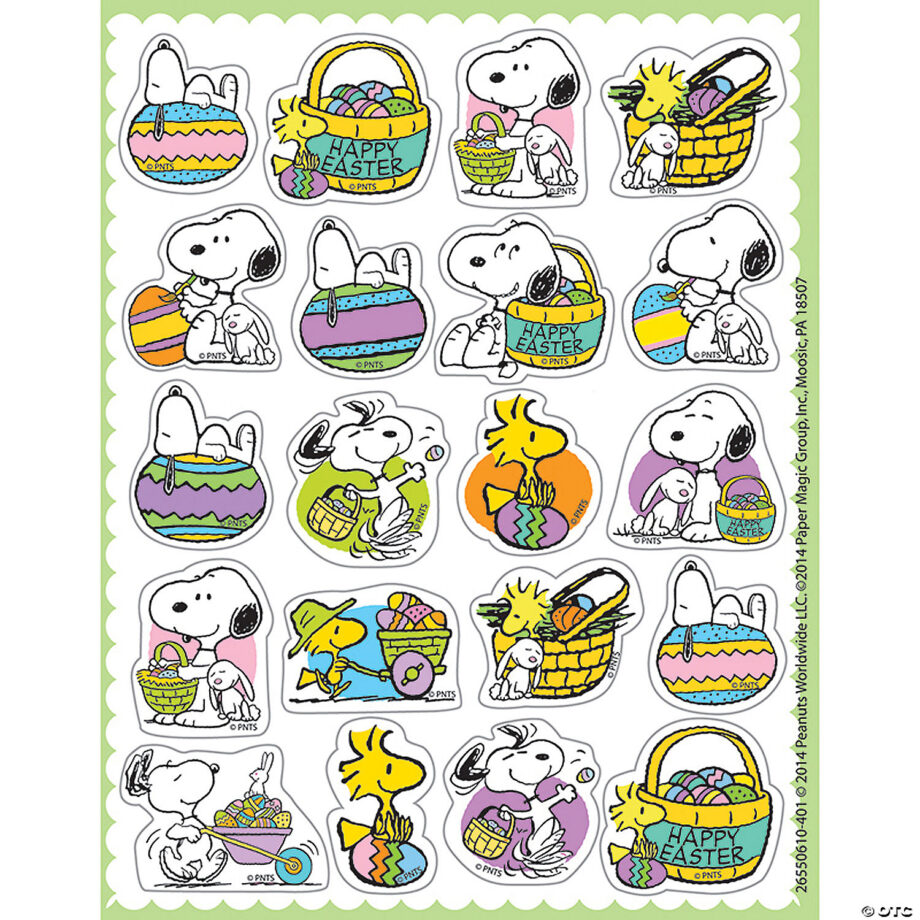 ORIENTAL TRADING - PEANUTS EASTER THEME STICKERS