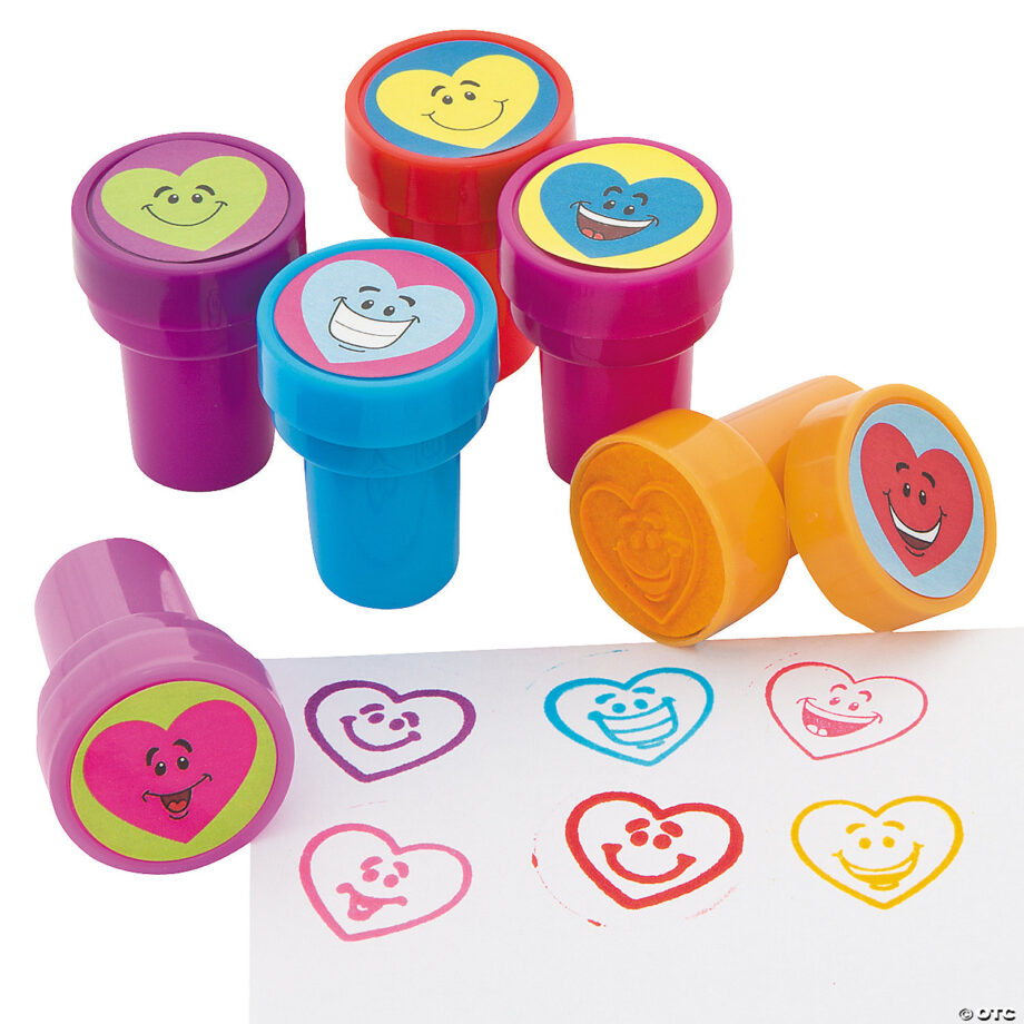 ORIENTAL TRADING - HEART SMILE FACE STAMPERS
