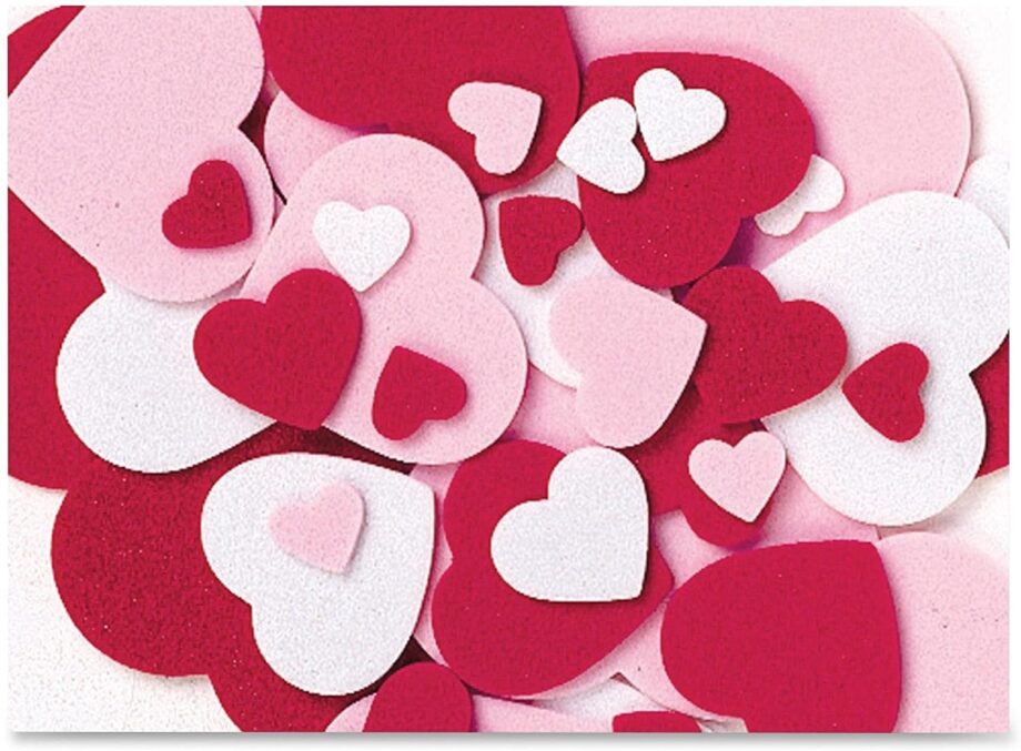 CHENILLE KRAFT - WONDERFOAM HEARTS, ASSORTED