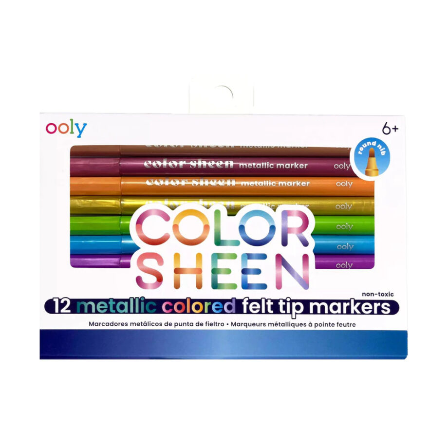 OOLY - COLOR SHEEN METALLIC MARKERS - SET OF 12