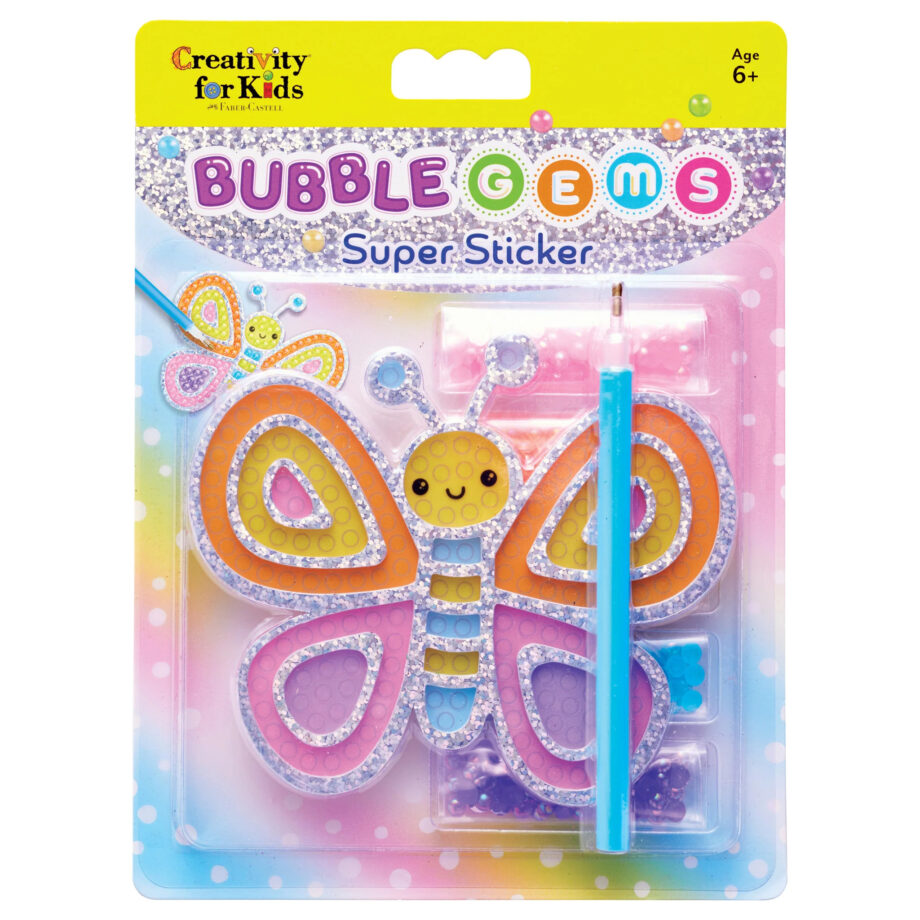 CREATIVITY FOR KIDS - BUBBLE GEMS STICKER BUTTERFLY