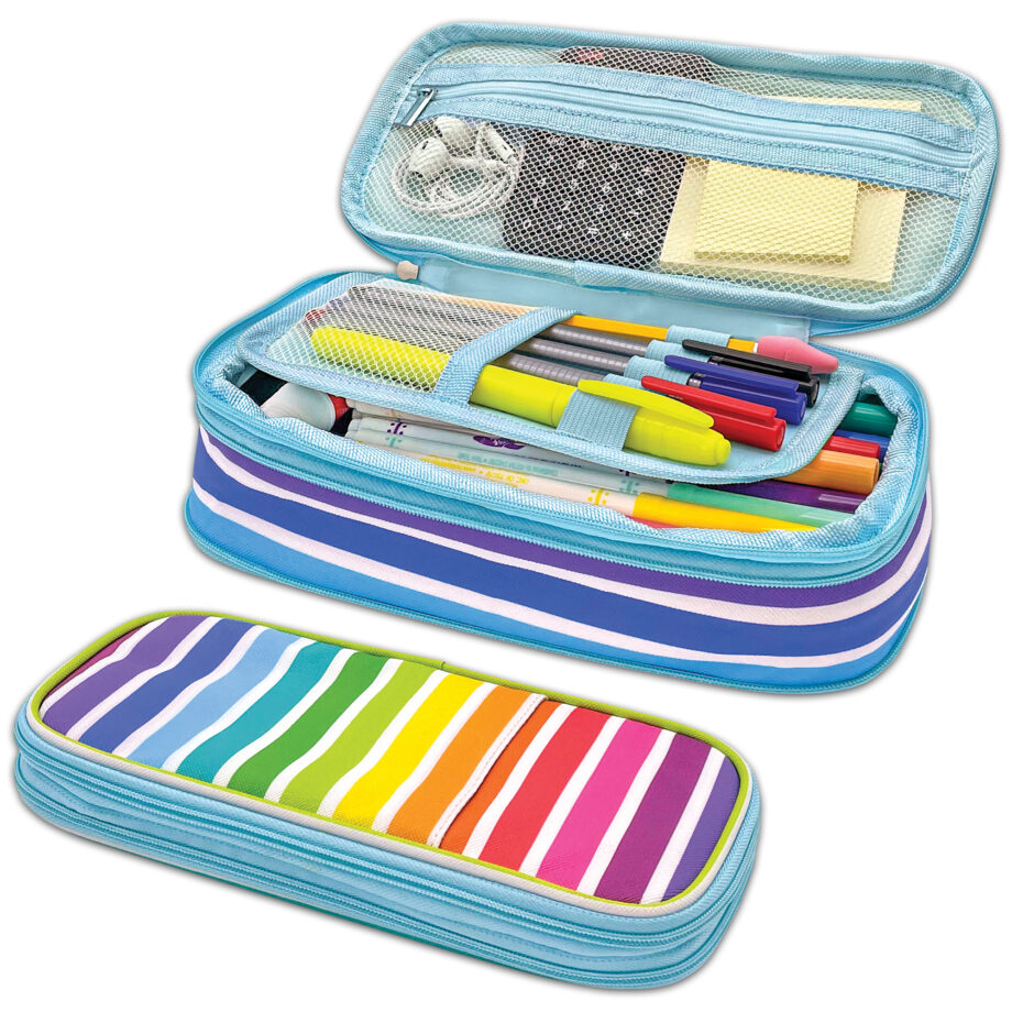 TEACHER CREATED RESOURCES - COLORFUL STRIPES PENCIL CASE
