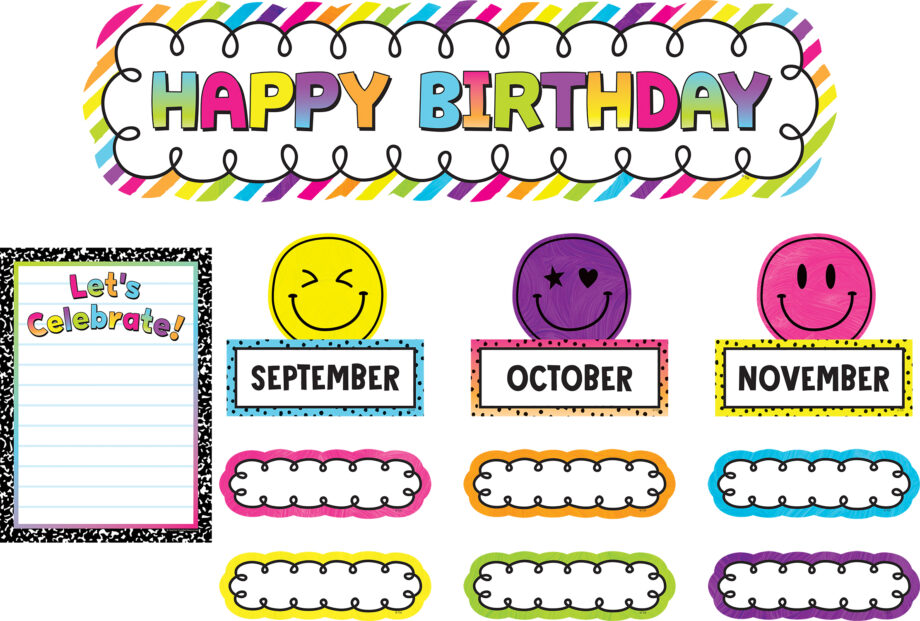 TEACHER CREATED RESOURCES - BRIGHTS 4EVER HAPPY BIRTHDAY MINI BULLETIN BOARD
