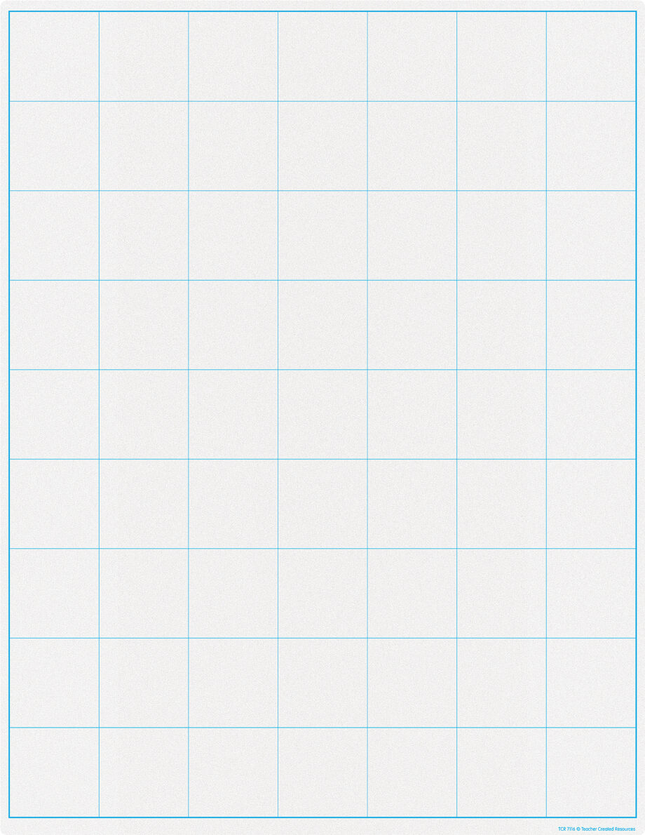 TEACHER CREATED RESOURCES - GRAPHING GRID LARGE SQUARES WRITE-ON/WIPE-OFF CHART