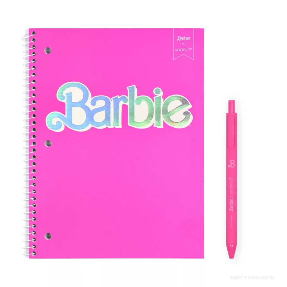 BARBIE - 1 SUBJECT SPIRAL NOTEBOOK WITH PEN