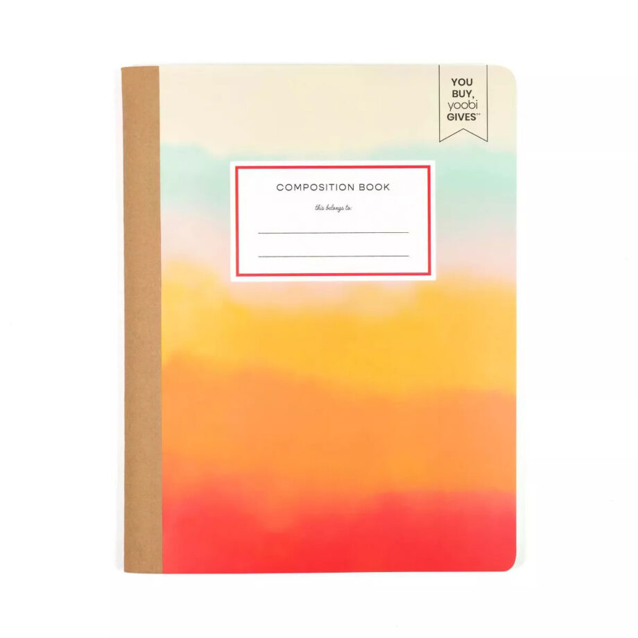 YOOBI - EVOLVE COMPOSITION BOOKS 7.5"X9.75" COLLEGE RULED OMBRE SUNRISE