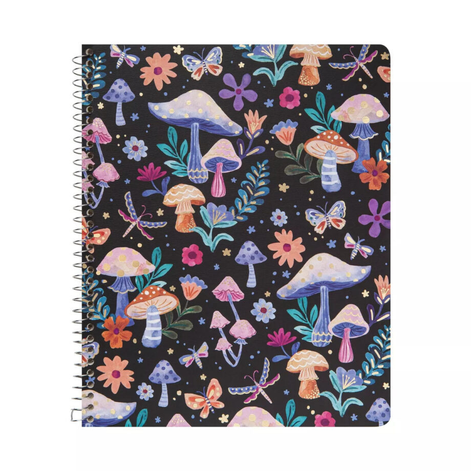 GREENROOM - 1 SUBJECT WIDE RULED NOTEBOOK MIDNIGHT MUSHROOMS