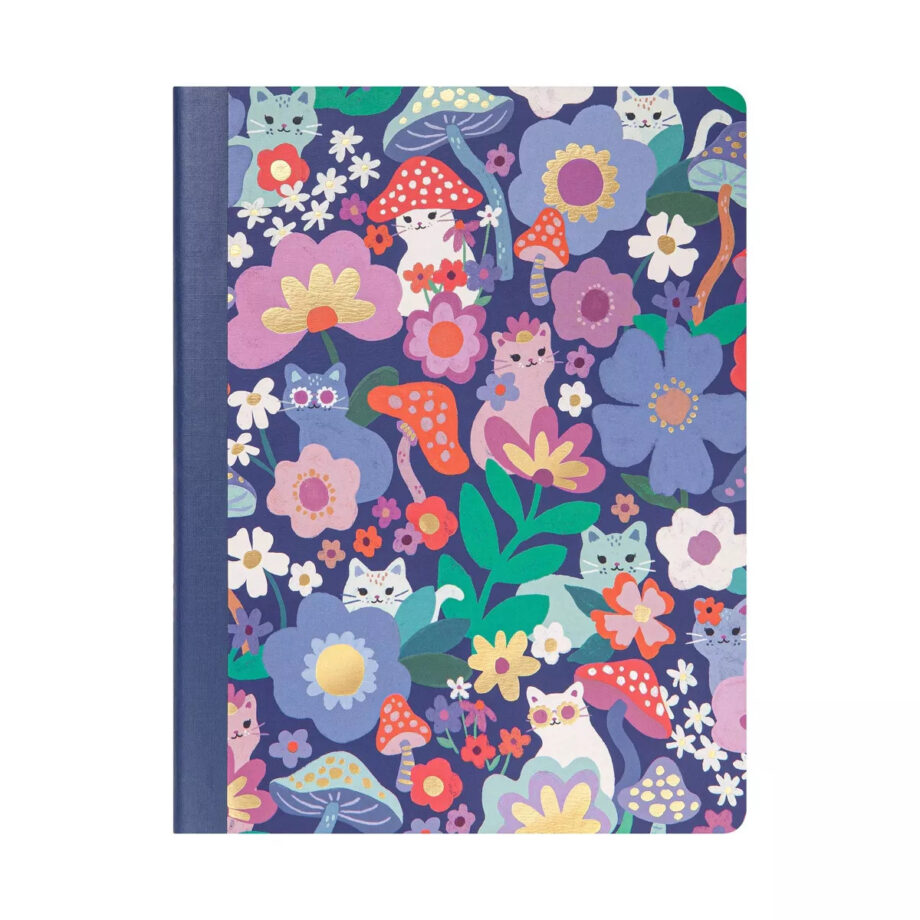 GREENROOM - WIDE RULED COMP BOOK GROOVY CAT MUSHROOMS