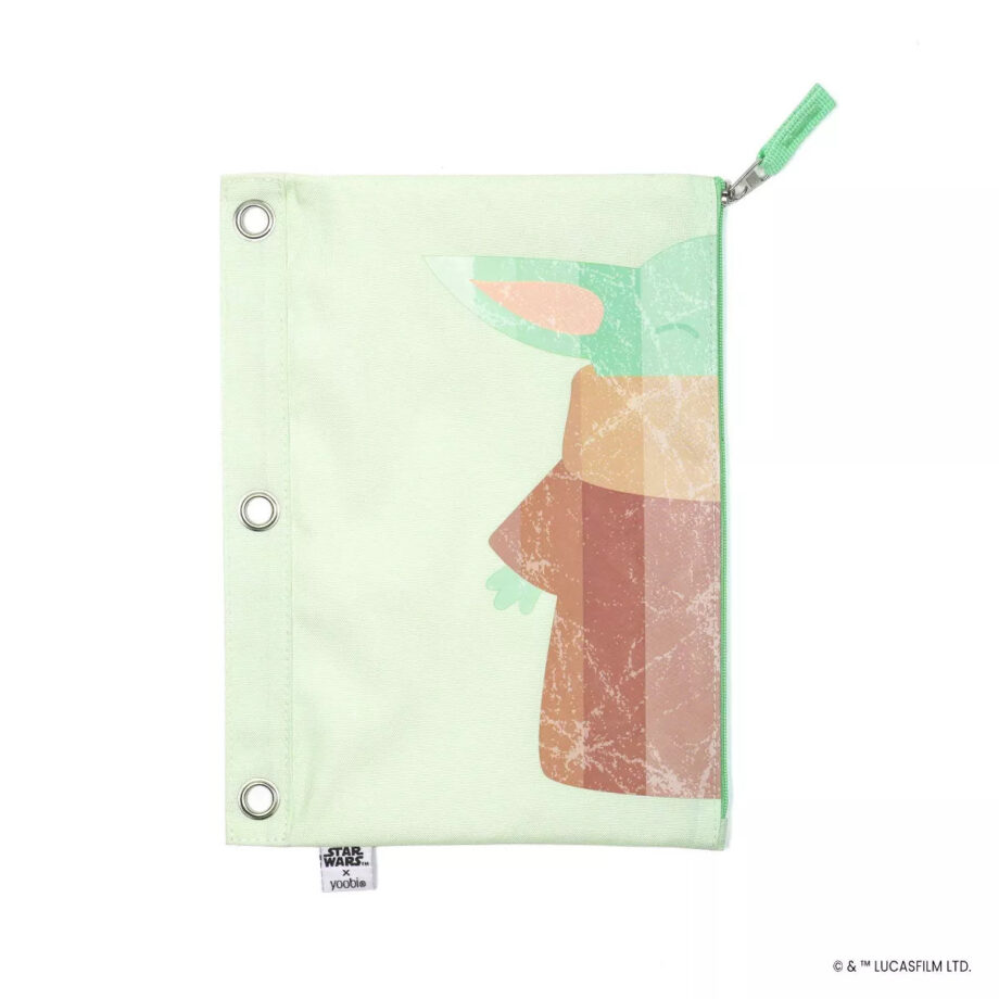 YOOBI - SINGLE ZIP BINDER PENCIL POUCH MINT GREEN GROGU