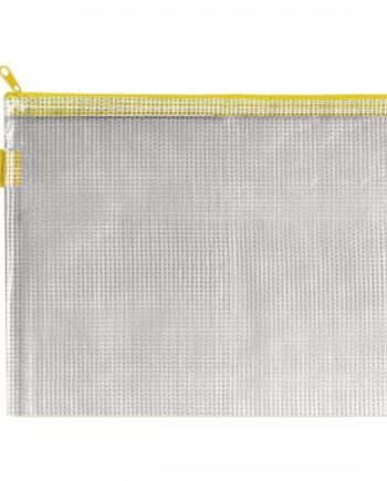 BDS MESH ZIP BAG 255X205MM YELLOW