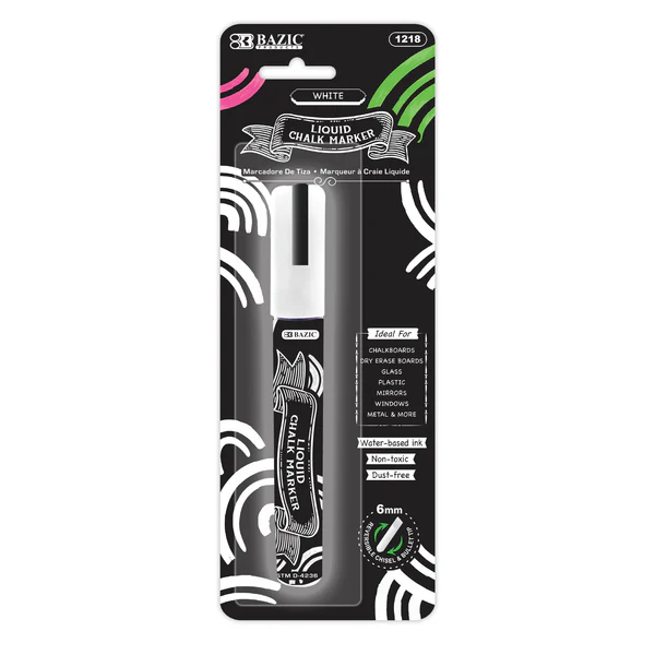 BAZIC - WHITE CHALK WET ERASE MARKER
