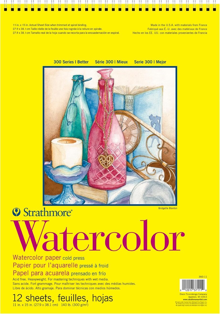 STRATHMORE - SPIRAL BOUND WATERCOLOR PAD - 9" X 12"