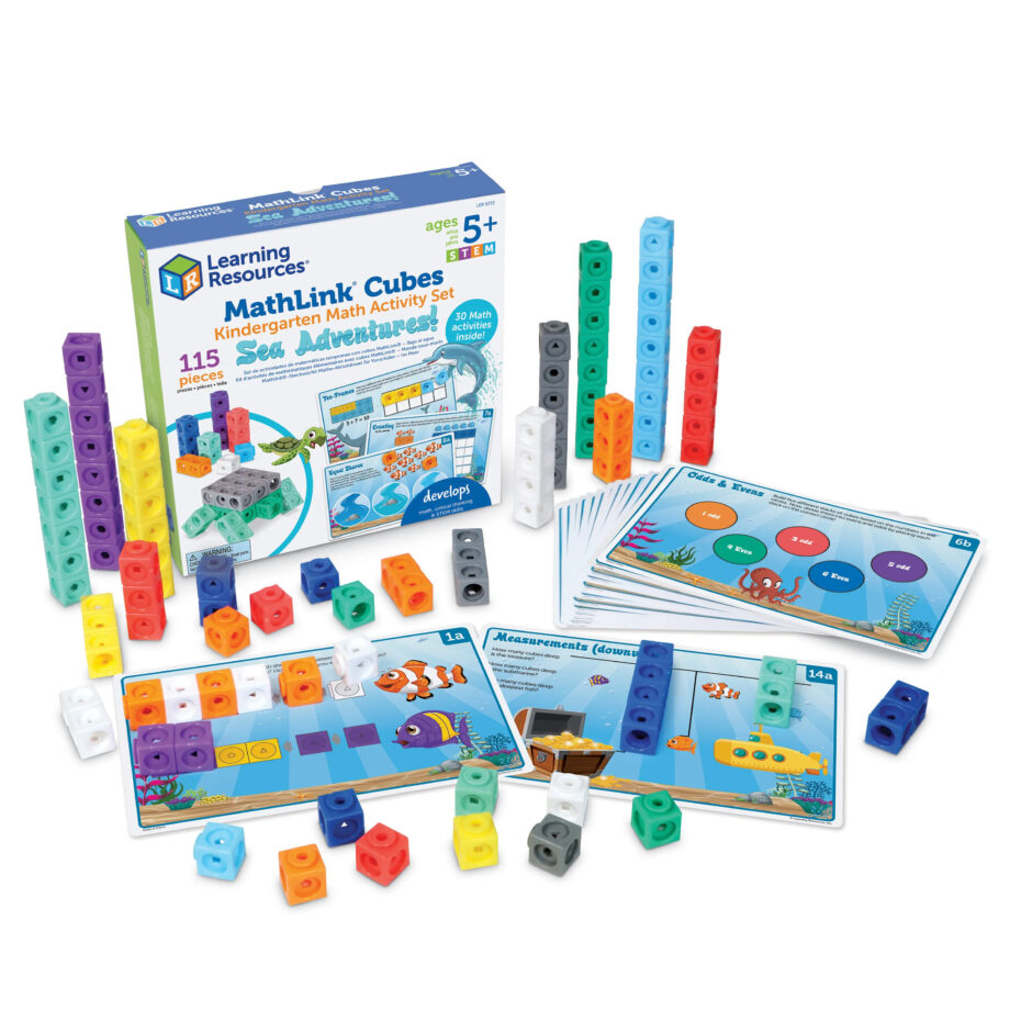 LEARNING RESOURCES - MATHLINK CUBES KINDERGARTEN MATH ACTIVITY SET: SEA ADVENTURE!