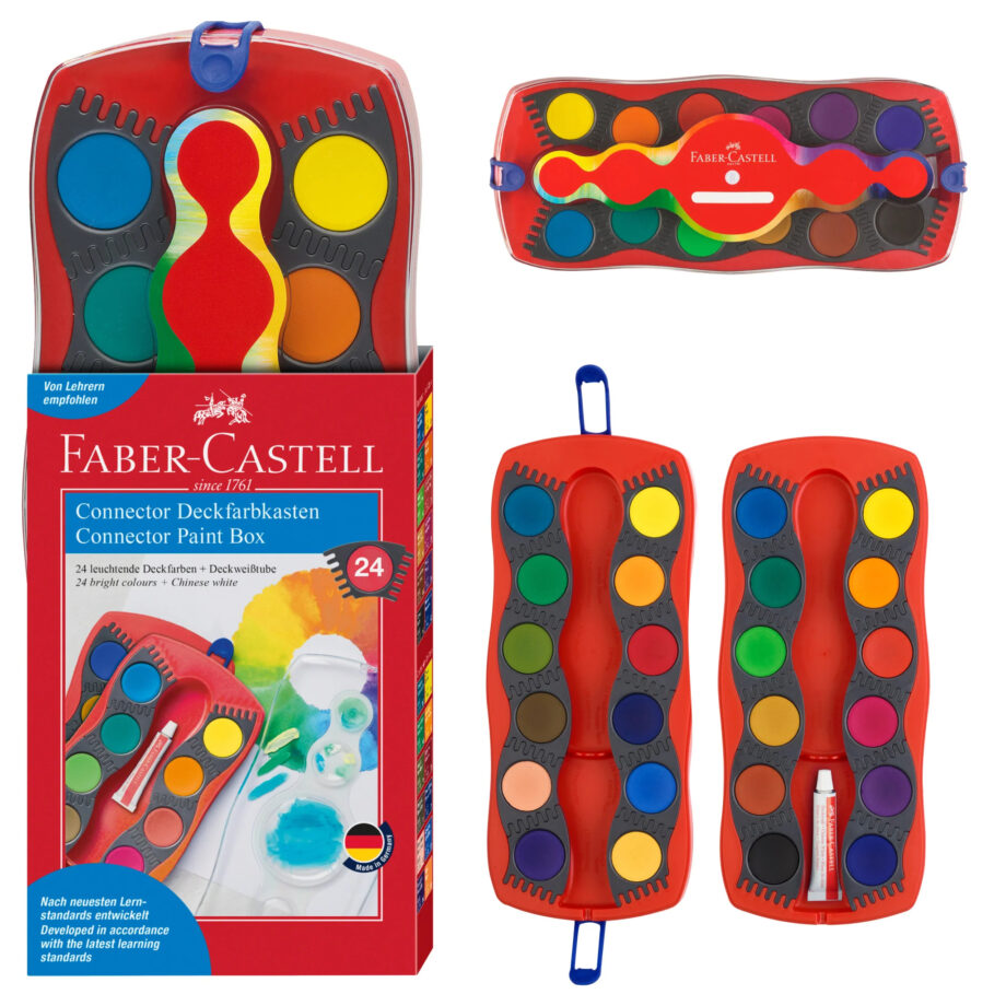 FABER CASTELL - CONNECTOR PAINT BOX - 24 COLORS