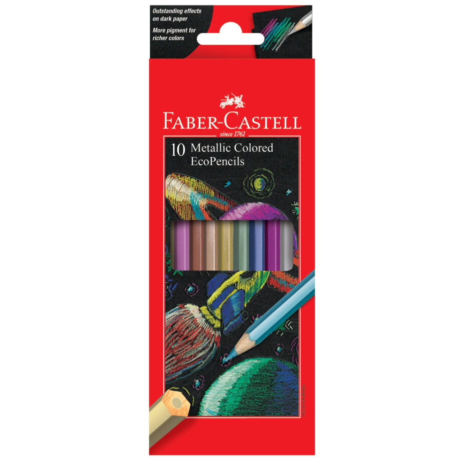FABER CASTELL - 10 METALLIC COLORED ECO PENCILS